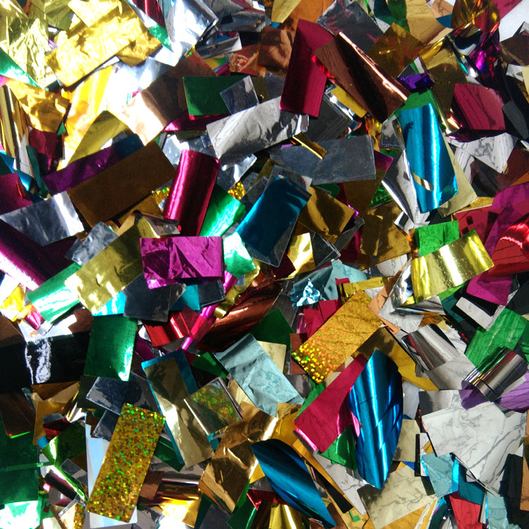 1 kg stage colored paper machine gold sheet colored paper rainbow machine salute machine colored paper fragments rainbow machine gold foil paper silver sheet