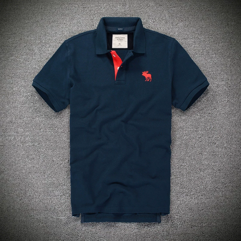 Bán hot Mỹ áo thun AF tay ngắn nam châu Âu và Mỹ cotton đơn giản Slim kinh doanh áo polo hươu mùa hè size lớn