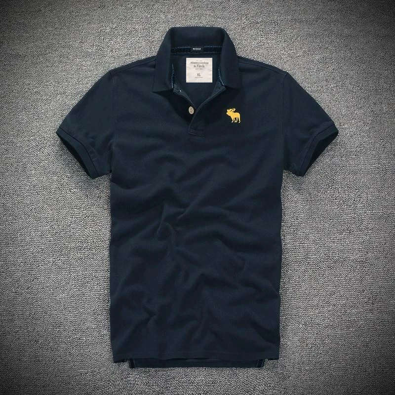 Bán hot Mỹ áo thun AF tay ngắn nam châu Âu và Mỹ cotton đơn giản Slim kinh doanh áo polo hươu mùa hè size lớn ao polo nam