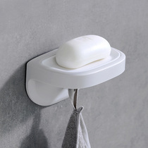 Punch-free soap box Nordic creative toilet drain suction cup wall-mounted soap rack soap shelf