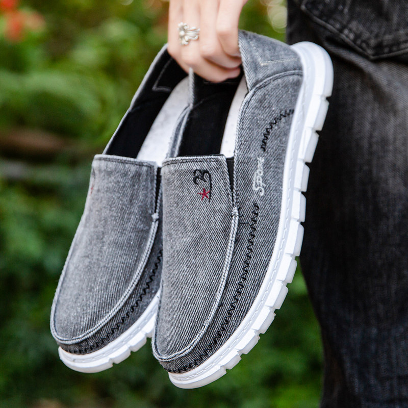 Canvas shoes men's 2022 new men's shoes all-match trend youth casual slip-on slip-on shoes old Beijing cloth shoes men