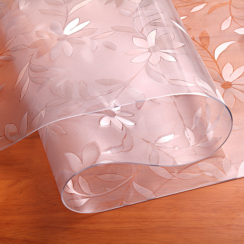 Tasteless dining table mat soft glass waterproof tablecloth crystal board plastic thickened pvc tablecloth tea table mat square