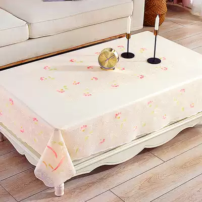 Modern pastoral flower tea table cloth book tablecloth plastic pvc tablecloth waterproof rectangular ins European home