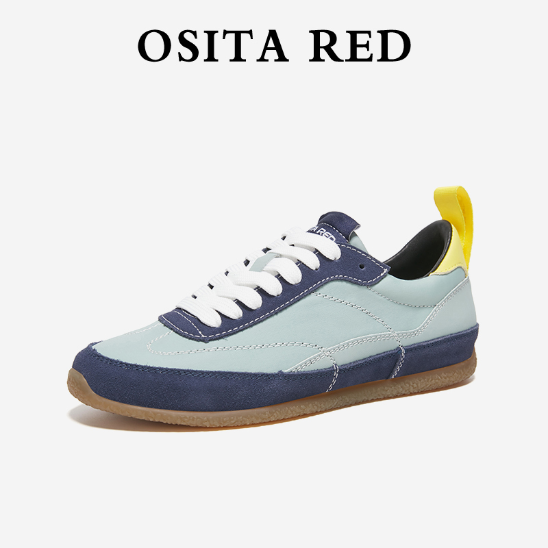 Osita Red Thin-Soled Sports Casual German Training Shoes for Women, Versatile Flat Canvas Sneakers for Commuting Osita Red Thin-Soled Sports Casual German Training Shoes for Women, Versatile Flat Canvas Sneakers for Commuting