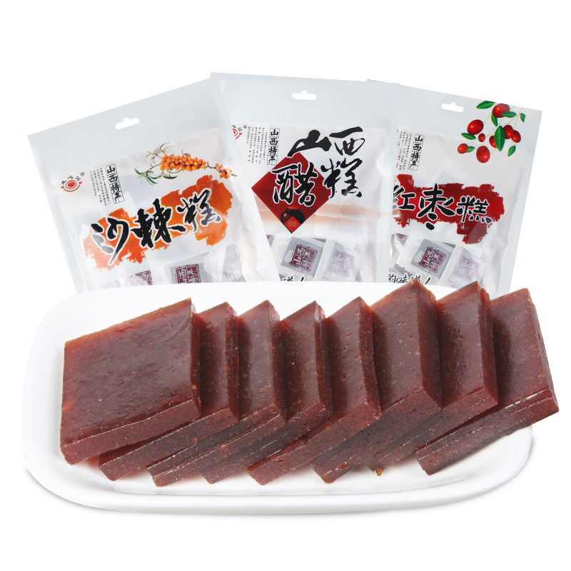 Shanxi specialties Shanxi Vinegar Cake sea buckthorn Buckthorn Rice Cake with a special snack 128g * 3 sacks of snack snack
