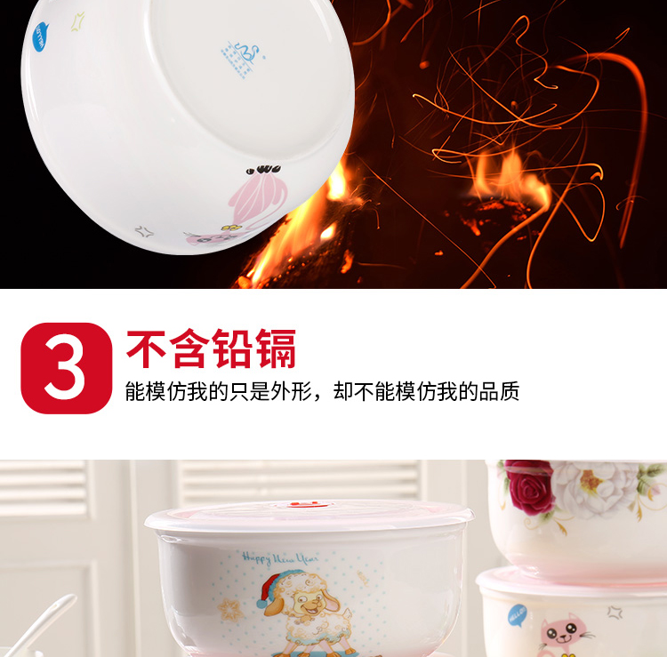 Minsheng cửa hàng xương lớn Trung Quốc bát tươi với nắp hộp cơm trưa bong bóng bát sinh viên lò vi sóng đặc biệt hộ gia đình cho - Hộp cơm điện sưởi ấm hộp cơm elmich