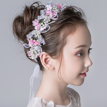 Girls' Hair Accessories Korean Girls Show Headdress Flower Hairband Children's Pearl Heatflower Bridal Dress Photography Accessories