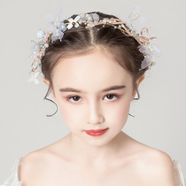 Girls' headwear children's sweet and lovely pearl super fairy hair band butterfly flower fairy princess birthday performance hair accessories
