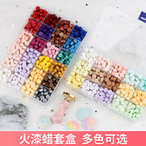 Boxed six-sided pellet wax lacquer wax set envelope seal wax seal flame seal wax melt seal color system