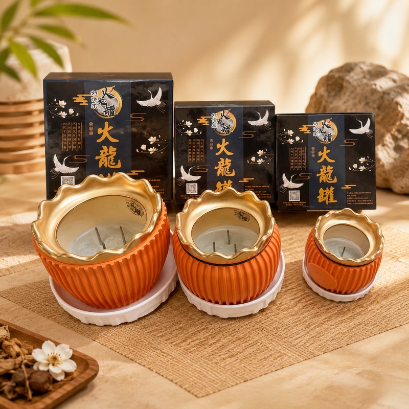 Liu Weicheng's Fire Dragon Jar, the Same Model Used in Traditional Chinese Medicine, Moxibustion Jar, Gua Sha Massage, Ironing, Purple Clay, Black Stone, Buddha Hand Jar Liu Weicheng's Fire Dragon Jar, the Same Model Used in Traditional Chinese Medicine, Moxibustion Jar, Gua Sha Massage, Ironing, Purple Clay, Black Stone, Buddha Hand Jar