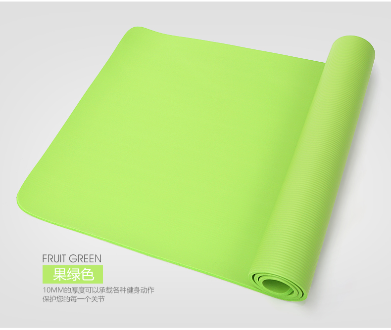 Thảm tập yoga cho người mới bắt đầu 10MM kéo dài mở rộng thảm tập thể dục chống trượt đặc biệt cung cấp chăn yoga cắm trại hoang dã dày và vô vị thảm tập thể dục tại nhà