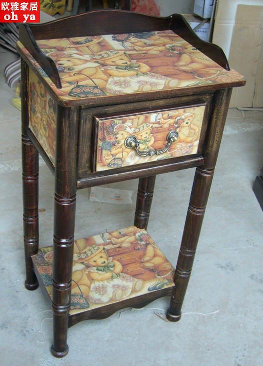 Phong cách châu Âu nội thất sân vườn hoa hồng trắng điện thoại Hàn Quốc bàn ghế sofa bên gỗ rắn vài lời đề nghị đặc biệt miễn phí vận chuyển - Bàn trà mẫu bàn ghế phòng khách