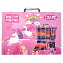 128-piece set of childrens brush watercolor pen set washable primary school students art painting tools birthday gift box