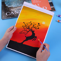 Douyin painting hollow template acrylic painting pigment gouache painting template special cotton canvas can be torn paper