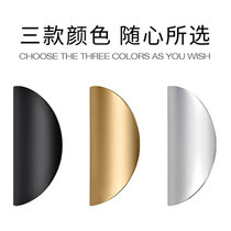 Round tempered frameless glass door handle Aluminum alloy framed push-pull double open door Wooden door handle mounted surface mounted