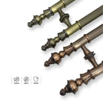 European glass door handle Copper door handle Door handle Aluminum alloy wooden door handle Red and green bronze long antique