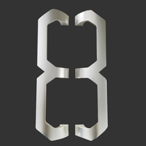 Creative personality Frameless tempered glass door handle Wooden door door handle Aluminum alloy KFC sliding door handle