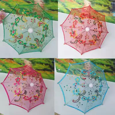 National handmade lace embroidery umbrella mini children's toy umbrella dance equipment umbrella craft embroidery small umbrella