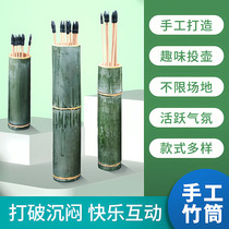 Pot throwing props arrows bamboo tubes traditional activities feather arrows antique bamboo tubes bamboo arrows kindergarten fun pot throwing games