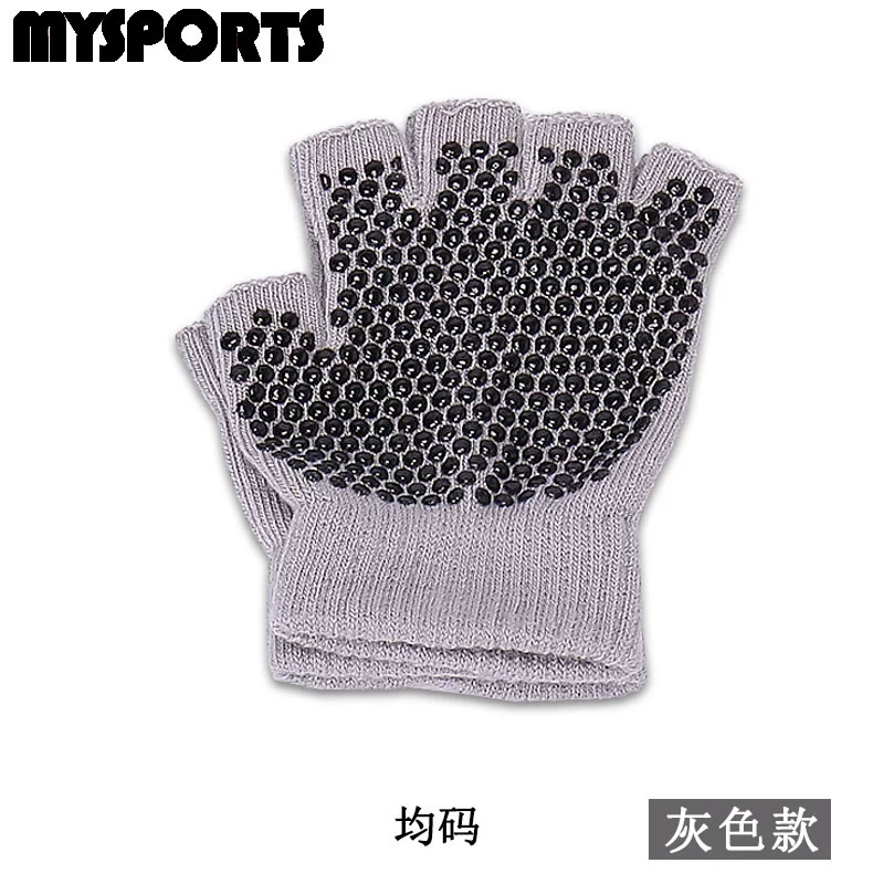 Găng tay Yoga trên không bị rò rỉ một nửa ngón tay phụ nữ thể thao chuyên nghiệp chống trượt tạ thể dục thanh ngang cung cấp yoga tham tap yoga