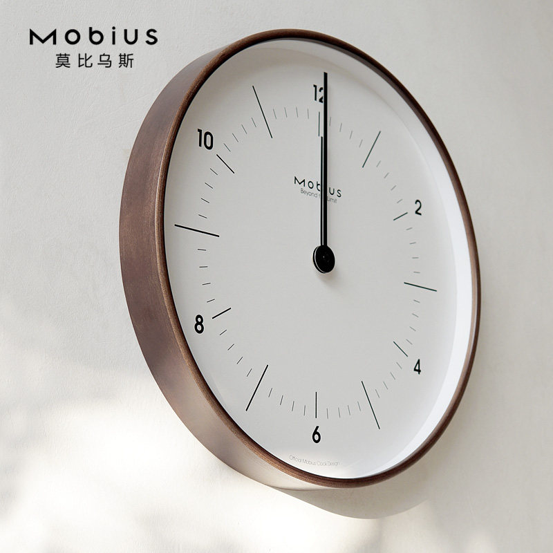 Mobius 2023 new hanging clock Living room Home mute hanging table Atmospheric clock minimalist bedroom Senior wall Clock-Taobao