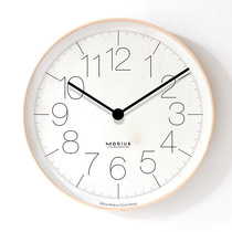 mobius Nordic light luxury wooden simple creative wall clock fashion personality silent clock living room ins big wall watch