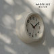 小号8寸英伦复古静音卧室奶油风挂钟高级感简约时钟挂表金属墙钟