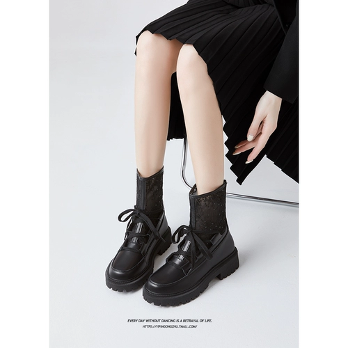 Martens, тонкие модные дышащие сапоги, 2025 года, городской стиль, подходит для подростков, из натуральной кожи