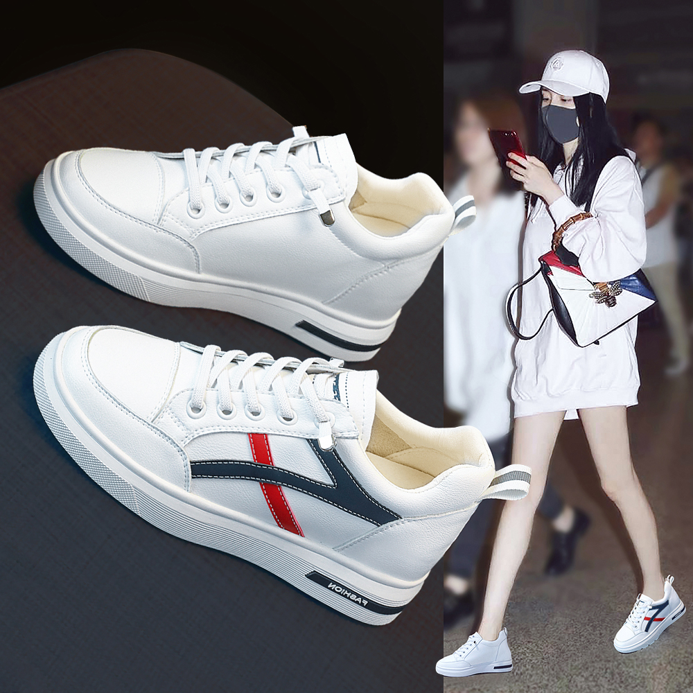 Inner heightening small white shoes women's shoes 2022 new spring all-match casual student ins tide thick bottom platform women's shoes