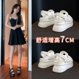 Летние сандалии на платформе, модная высокая универсальная спортивная пляжная обувь, в стиле Шанель