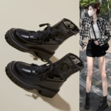 Martens, тонкие модные дышащие сапоги, 2025 года, городской стиль, подходит для подростков, из натуральной кожи