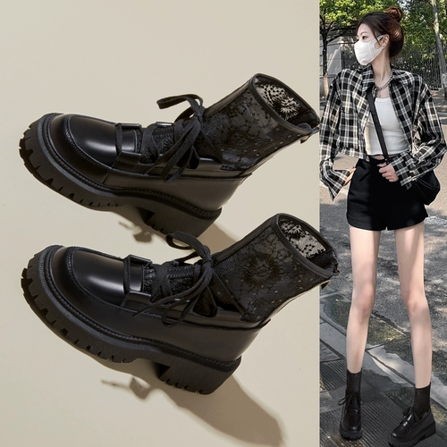 Martens, тонкие модные дышащие сапоги, 2025 года, городской стиль, подходит для подростков, из натуральной кожи