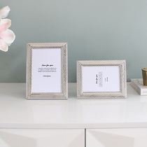 Simple modern silver metal photo frame setting 6 inch 7 inch 8 inch 10 inch living room bedroom desktop ornaments hippocampus