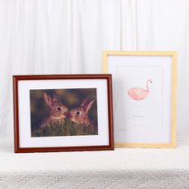 Picture frame framing photo frame hanging wall A4a3 solid wood 20 inch 24 log frame custom 4k8 open poster puzzle frame