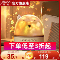 Sunshine Lighting Starry Sky Projector Small Night Light Romantic Spin Creativity Dream Childrens Bedroom Sleep Star Light Night