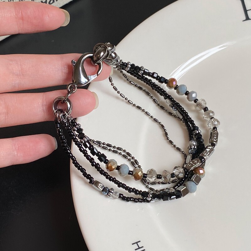 Bohemian Style Multi-Layered Colorful Beaded Bracelet for Women, Vintage Woven Bracelet, Ethnic Style Niche Design Hand Jewelry