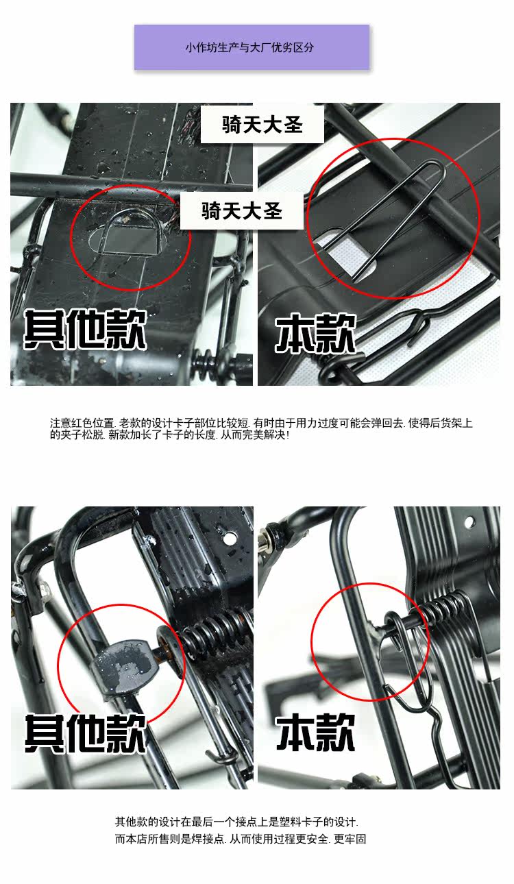 Porte-bagages pour vélo KINGSIR - Ref 2409408 Image 5