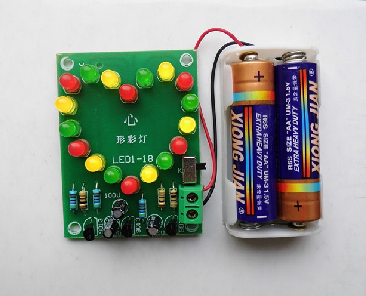 Audion Control Loving Shape 18LED Cycle Light Kit Running Water Horse Race Lights DIY Electronic Bulk Course Exercises