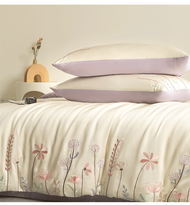 Комплект постельного белья 高级感a类200支兰精天丝四件套床单被套床笠款夏季轻奢风床上用品