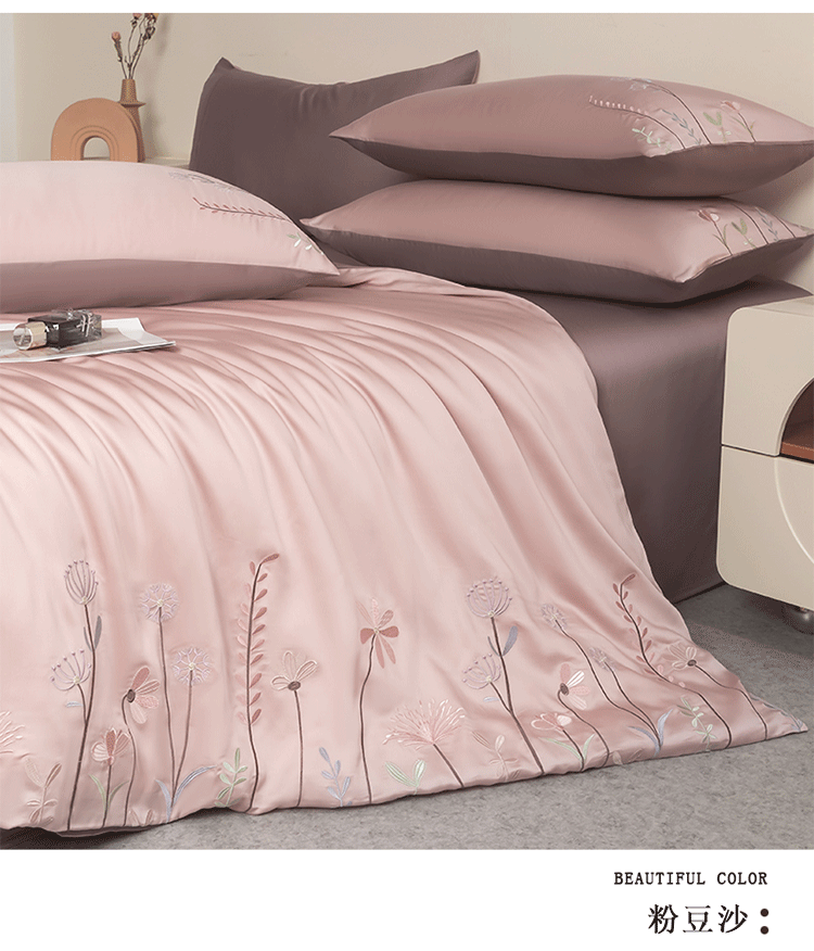 Комплект постельного белья 高级感a类200支兰精天丝四件套床单被套床笠款夏季轻奢风床上用品