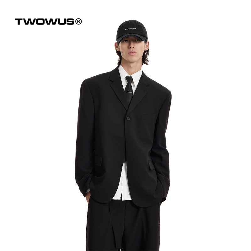Twowus/25 Autumn New Classic Notch Lapel Suit with Shoulder Pads, Versatile for Daily Commuting and Casual Wear Blazer Twowus/25 Autumn New Classic Notch Lapel Suit with Shoulder Pads, Versatile for Daily Commuting and Casual Wear Blazer