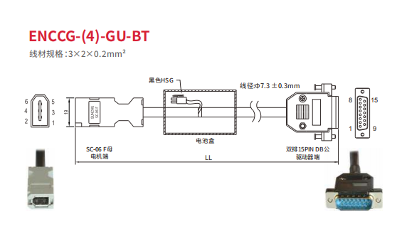 Kinco steps ENCCG- (4) -GU-BT 0-4 m adapted multi-circle absolute value encoder motor