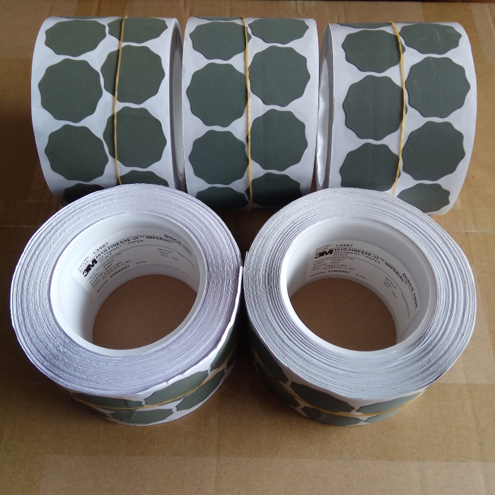 Original 3M401Q plum blossom sandpaper roll round self-adhesive sand disc car paint surface repair special polishing sheet plum blossom roll