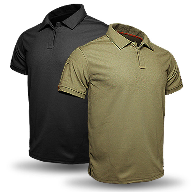 Archon lapel short-sleeved functional POLO shirt outdoor summer commuter men's sweat quick-drying tactical T-shirt