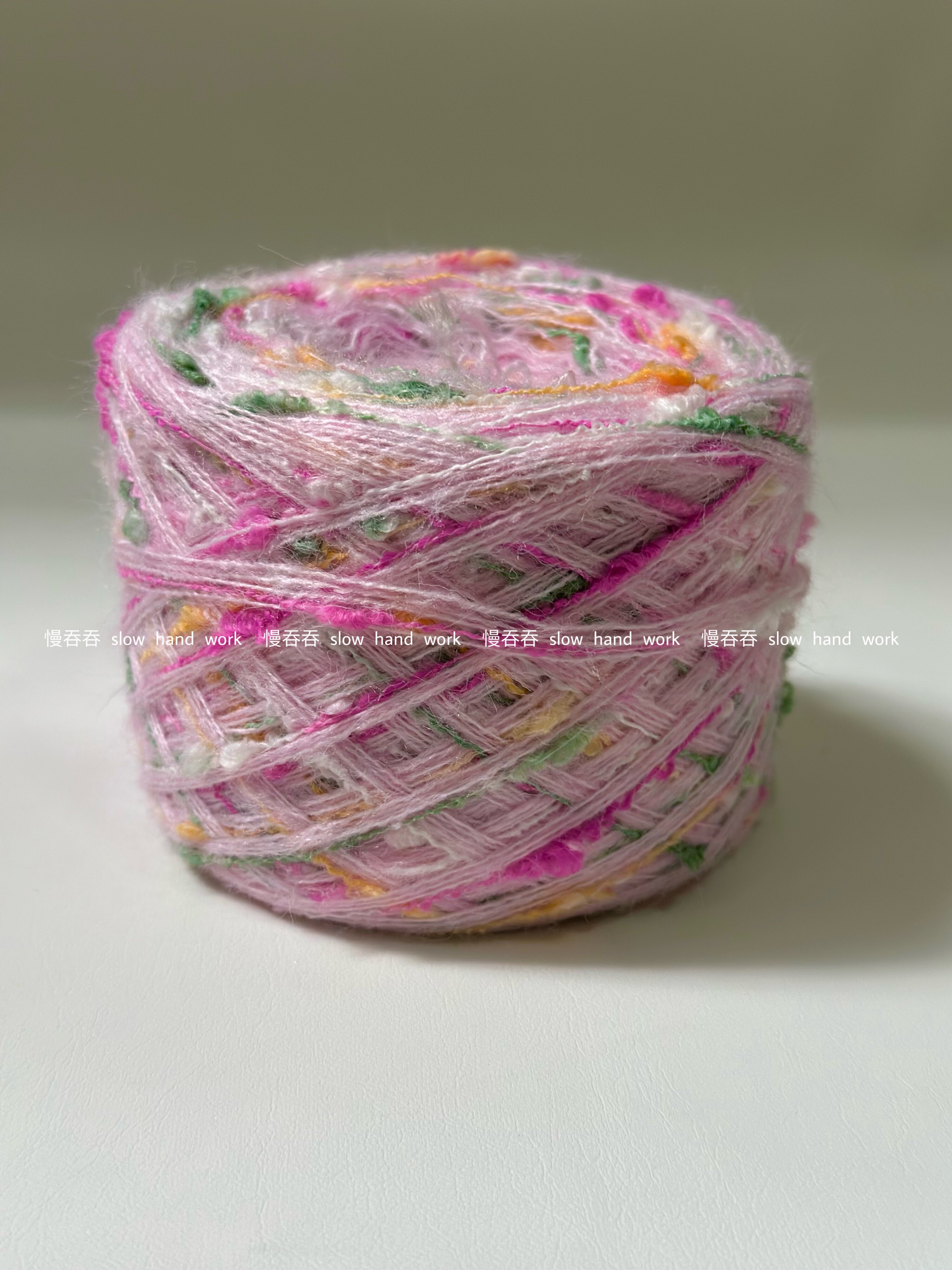 Пряжа 慢吞吞slow hand work｜手混线系列粉色系手工背心毛衣围巾包线材
