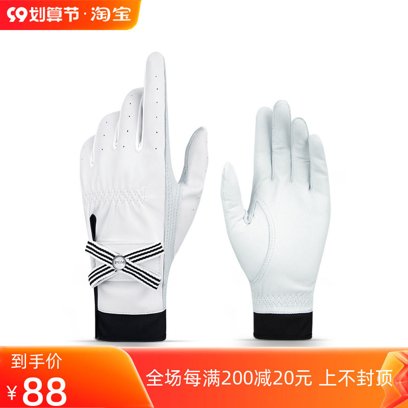 Golf Gloves Lambskin Hands Cartoon Bear Gloves Left and Right Hand Non-slip Breathable Gloves