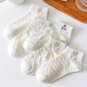 10/50 Pairs of Disposable White Socks for Women, Daily Use, No-Wash Short Socks, Spring and Summer Style, Cute, Odor-Resistant, Thin Short Tube Socks