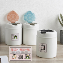 Creative home desktop Trash Can Office small coffee table Nordic Net red ins with lid cute storage bucket