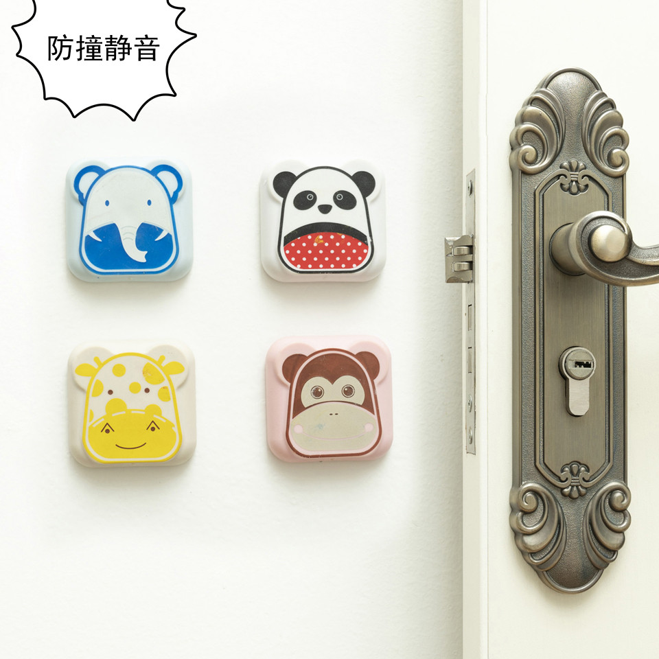 Creative door rear door handle anti-collision pad cartoon wall anti-collision pad door lock silent thick anti-collision pad anti-vibration wall sticker