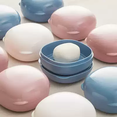 Creative bubble bear travel handmade soap box portable waterproof soap box with lid sealed soap box soap tray plastic
